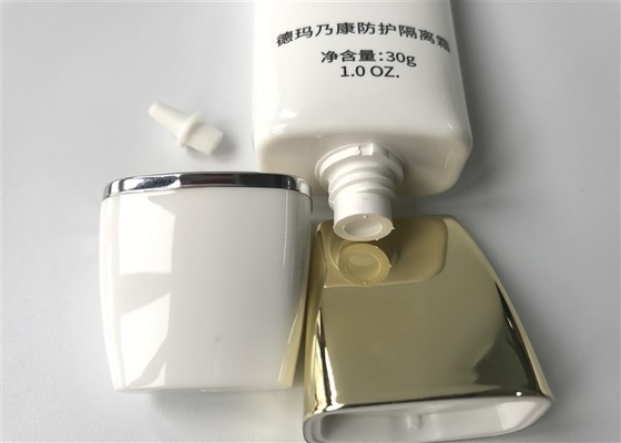 Derma Recom Plastic Cosmetic Tubes 3c Silk Screen Printing With Duck Muzzle Cap