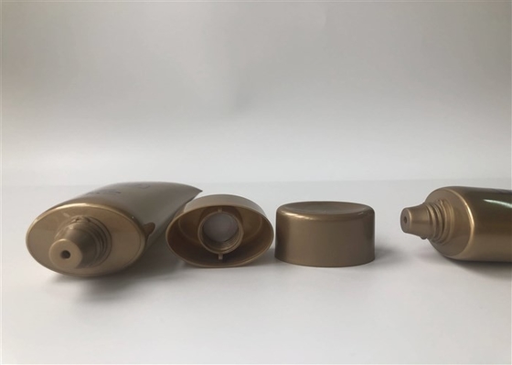 Flat Plastic Tube Bottles Ultra Brightning Sun Cream 1 Color Silk Printing With Elliptical Cap