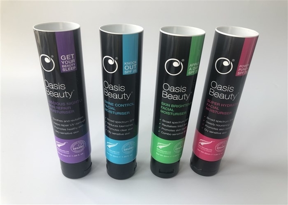 Milk White Plastic Lotion Tubes Oasis Beauty Series 50ml 3 Color Offset Screen Printing