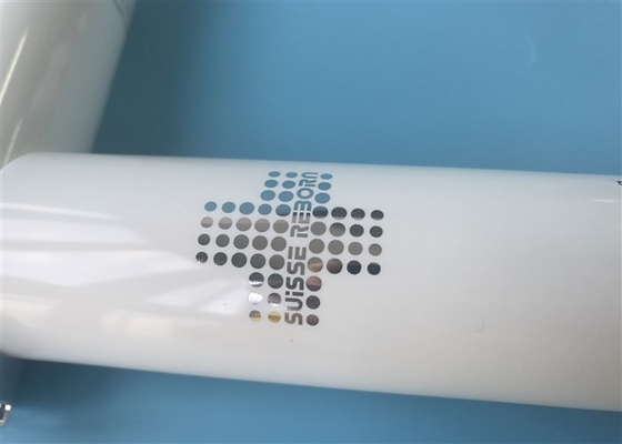120ml Empty Cosmetic Tubes 1 Color Silk Screen Hot Stamping Silver With Pink Translucent Pearl