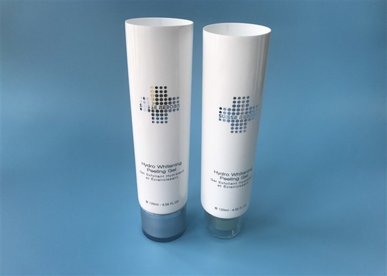 120ml Empty Cosmetic Tubes 1 Color Silk Screen Hot Stamping Silver With Pink Translucent Pearl