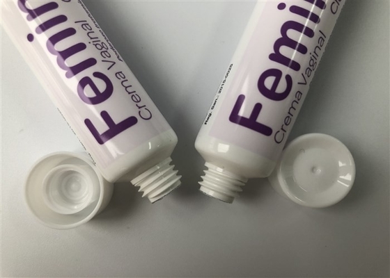 Dimater 19mm Length Plastic Cosmetic Packaging 110mm White 20g With Foil Seal