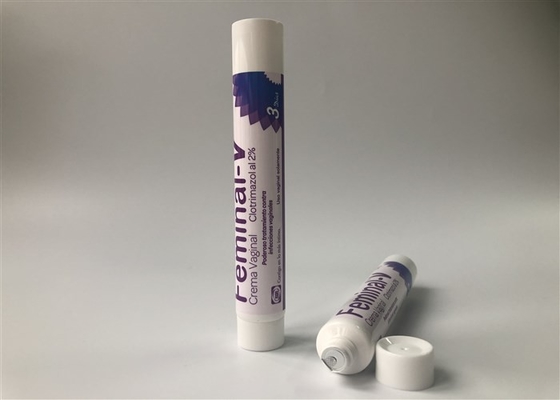 Dimater 19mm Length Plastic Cosmetic Packaging 110mm White 20g With Foil Seal