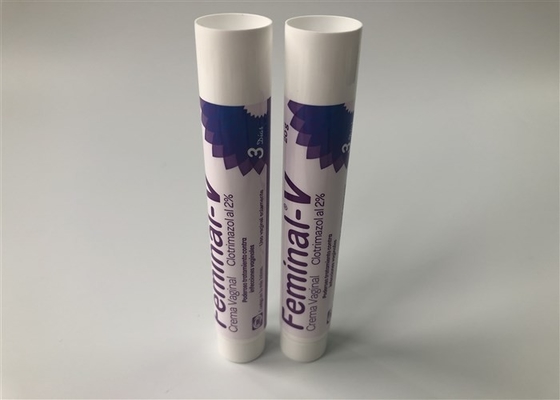 Dimater 19mm Length Plastic Cosmetic Packaging 110mm White 20g With Foil Seal