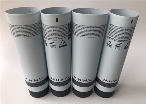 Light Blue Color Empty Cosmetic Packaging Co-Extruded Minmal Matt Silk Screen Printing