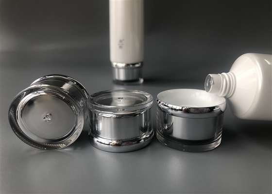 Silver Hot Stamping Cream Tube Packaging / 5 Layer Plastic Tube Bottles Foil Seal