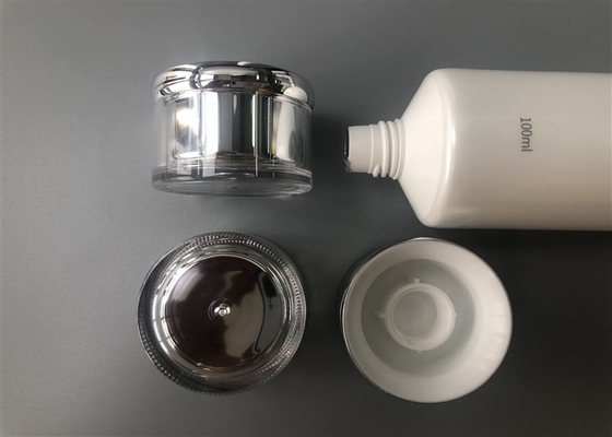 Silver Hot Stamping Cream Tube Packaging / 5 Layer Plastic Tube Bottles Foil Seal