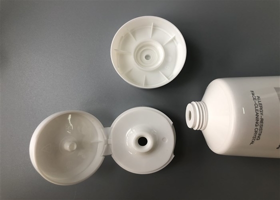 Milk White Plastic Cosmetic Packaging / Sealed Flip Top Cap Plastic Cosmetic Tubes