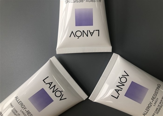 Milk White Plastic Cosmetic Packaging / Sealed Flip Top Cap Plastic Cosmetic Tubes
