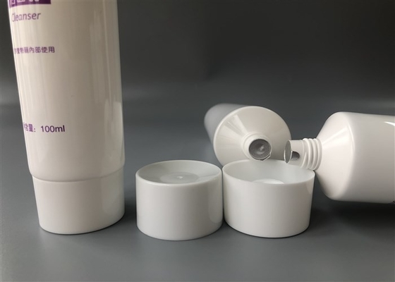 Milk White Intercos Plastic Lotion Tubes 1 Color Offset Screen Printing Glossy 100ml