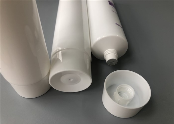 Milk White Intercos Plastic Lotion Tubes 1 Color Offset Screen Printing Glossy 100ml