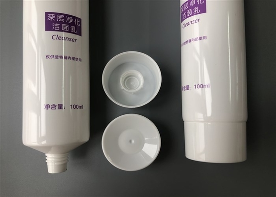 Milk White Intercos Plastic Lotion Tubes 1 Color Offset Screen Printing Glossy 100ml