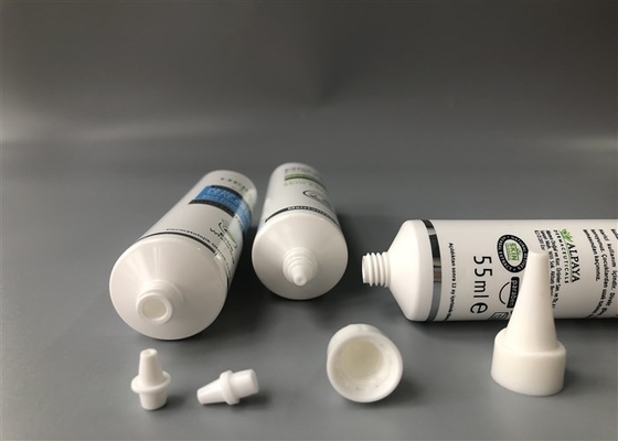 Needle Nose Cap Cosmetic Cream Packaging White Extruded Diameter 30mm 55ml Glossy Offset Printing