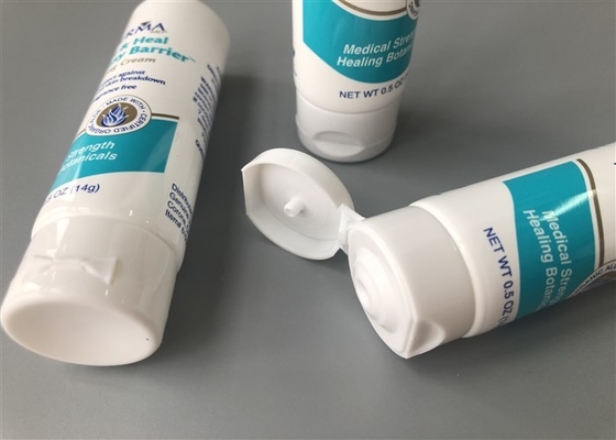 PE Plastic Tube Packing 4c Offset Printing With Flip Top Cap Protect Heal 14g