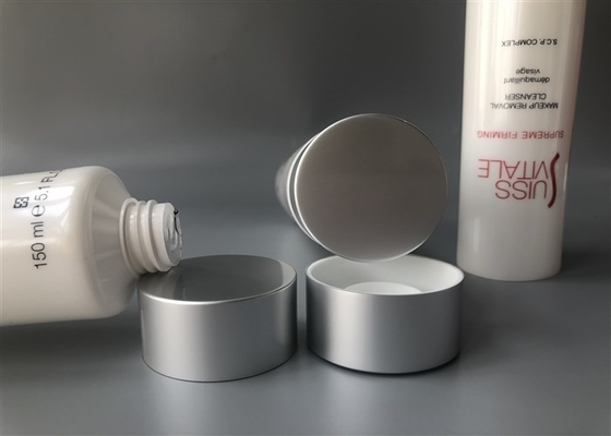 45mm 5 Layer Plastic Cosmetic Tubes 2c Screen Printing With Aluminum Cap 150ml