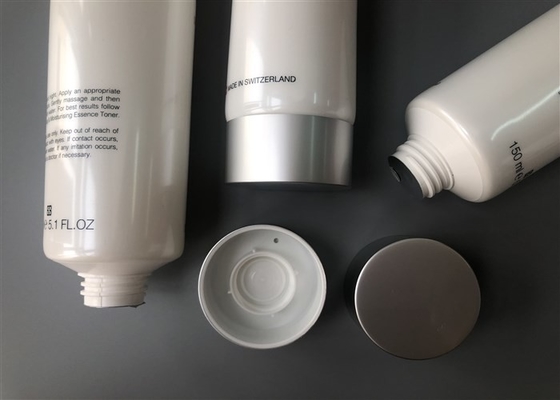 45mm 5 Layer Plastic Cosmetic Tubes 2c Screen Printing With Aluminum Cap 150ml