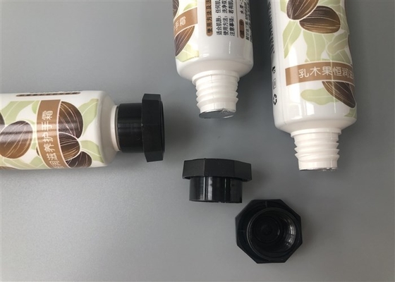 Aluminum Plastic Tube 25mm Shea Butter Hand Cream Glossy With Octagonal Cap 30g