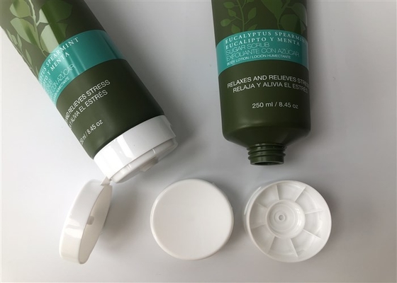 Suger Scrub Lotion Bottle Packaging Silk Printing Diameter 50mm With Flip Top Cap