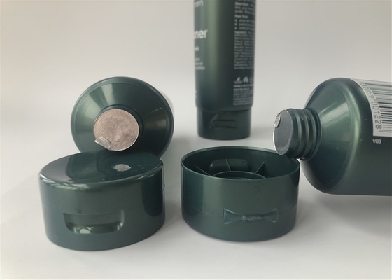 Dark Green Cosmetic Tube Packaging 1 Color Silk Screen Printing Hotstamping Silver