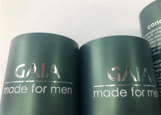 Dark Green Cosmetic Tube Packaging 1 Color Silk Screen Printing Hotstamping Silver