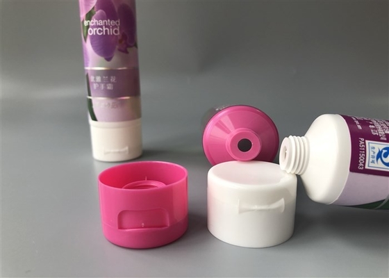 Toyo Flower Plastic Cream Tubes  Labeling Hot Stamping Silver With Flip Top Cap 50g