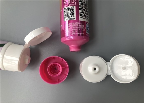 Toyo Flower Plastic Cream Tubes  Labeling Hot Stamping Silver With Flip Top Cap 50g