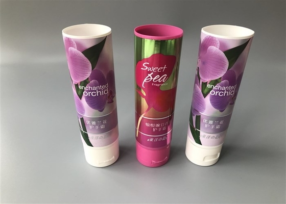 Toyo Flower Plastic Cream Tubes  Labeling Hot Stamping Silver With Flip Top Cap 50g