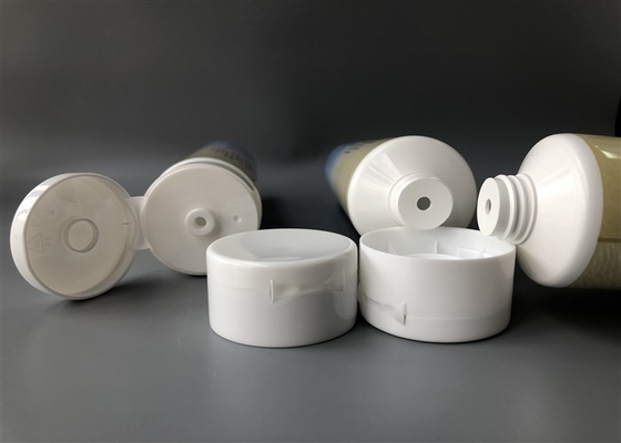 White Pearl Plastic Cosmetic Tubes With Glossy Coating Diameter 45mm