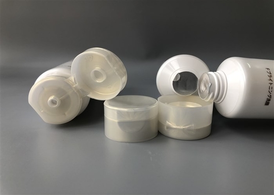 White Pearl Plastic Cosmetic Tubes With Glossy Coating Diameter 45mm