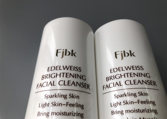 White Pearl Plastic Cosmetic Tubes With Glossy Coating Diameter 45mm