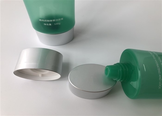 Oval Transparent Empty Cosmetic Tubes Sealed With Matt Double Cover Screw On Cap