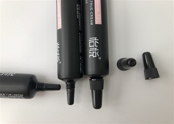Matt Black Cosmetic Tube Packaging Moisturiser BB Cream With Needle Nose Cap