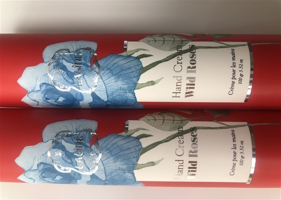 Milk White Red Full Version Of Rose Empty Lotion Tubes With Octagonal Cap