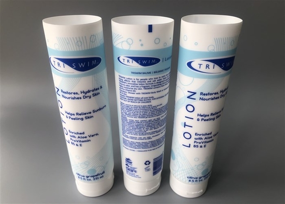 TRI SWIM Milk White Empty Ointment Tubes , Flip Top Cap Lotion Tubes Bulk 251ml