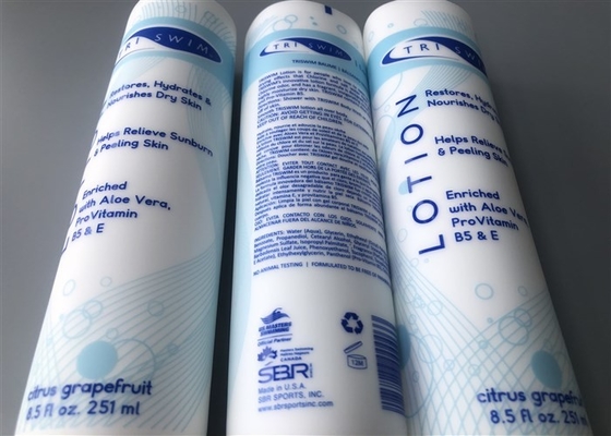 TRI SWIM Milk White Empty Ointment Tubes , Flip Top Cap Lotion Tubes Bulk 251ml