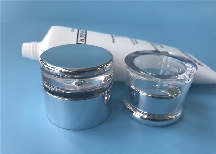 120ml Empty Cosmetic Tubes 1 Color Silk Screen Hot Stamping Silver With Pink Translucent Pearl